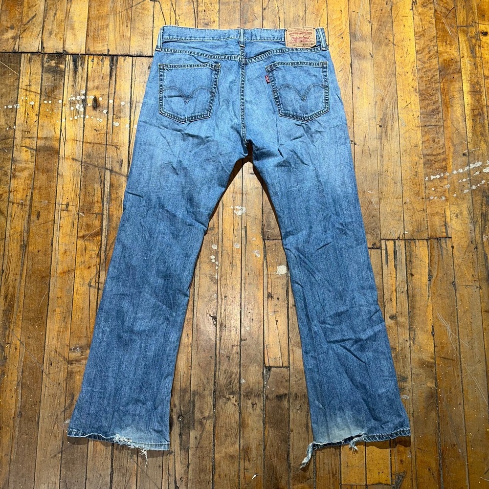 Levi's 527 Jeans Men's Size 33x30 Blue Denim Medium Wash Flat Front Bootcut Leg - Picture 7 of 10